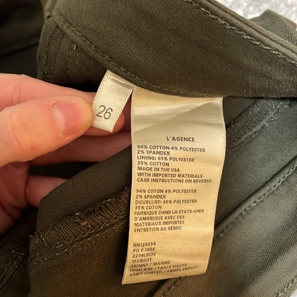 L’Agence Margot Skinny Green Pants - Picture 5 of 5